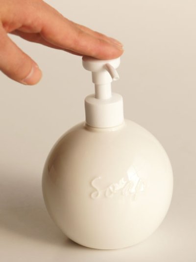画像2: 【Orb】オーブ　ソープボトル　 350ml 　液体石けん専用　磁器　日本製　オフホワイト