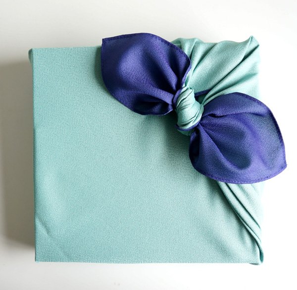 風呂敷】紺・水色/ふろしき/リバーシブル/無地 - Nature Ave.