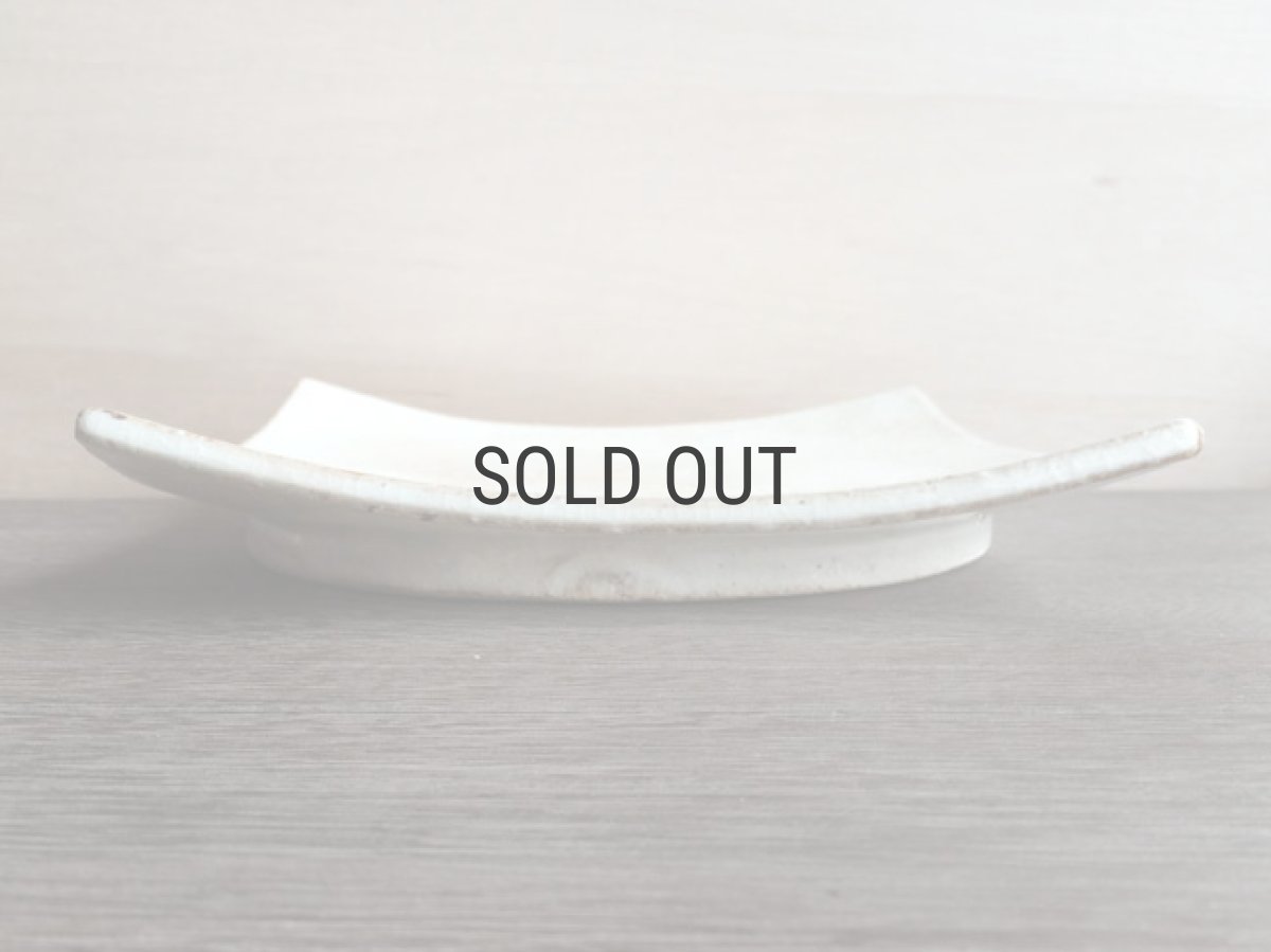 画像2: 【加藤仁志】平皿　角皿L/スクエア/取皿/17ｃｍ/手作り/手引き/作家/粉引き/陶器 (2)