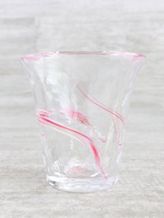 画像2: 【津軽びいどろ】盃　桜流し/冷酒/おちょこ/ぐいのみ/盃/ミニグラス/ガラス食器/石塚硝子/アデリア/日本製 (2)