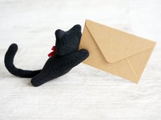 画像13: 【Neco】ネコばさみ フェルト メモスタンド カーテンタッセル 猫 ねこ フック メッセージスタンド カード立て T's COLLECTION (13)