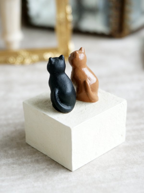 Neco】リングスタンド ダブル ネコc 指輪置き 猫 ねこ キャット cat