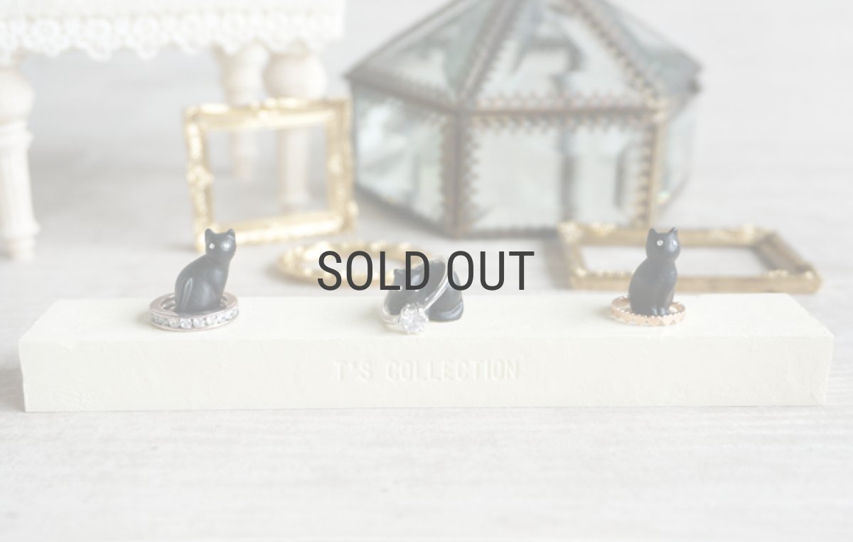 画像1: 【Neco】リングスタンド　 3リングスタンド 　ネコ/指輪置き/猫/ねこ/キャット/cat/ティーズコレクション T's COLLECTION (1)