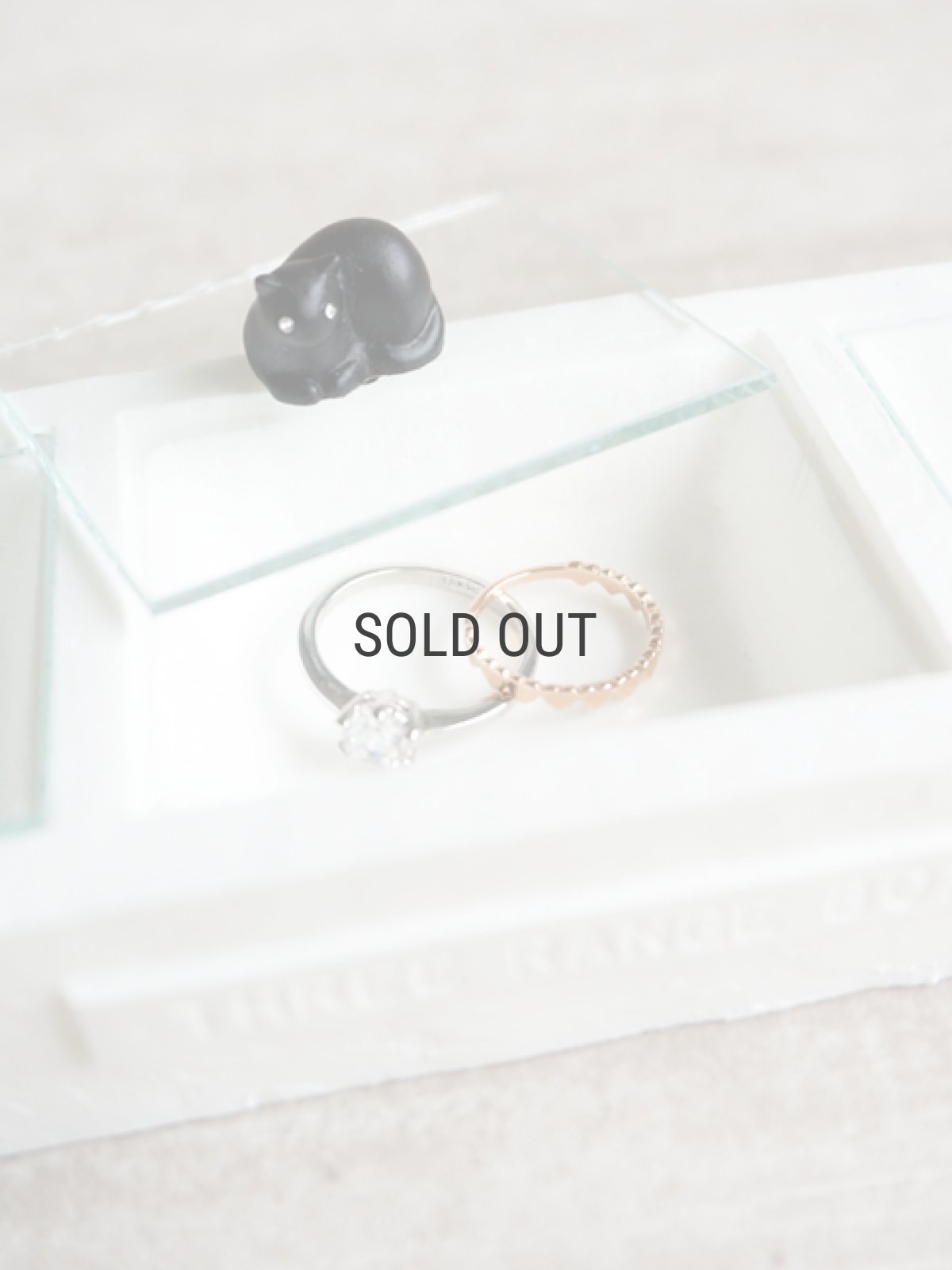 画像2: 【Neco】ネコ 3レンジボックス ブラック　小物入れ/ジュエリーボックス/指輪置き/猫/ねこ/キャット/cat/ティーズコレクション T's COLLECTION (2)