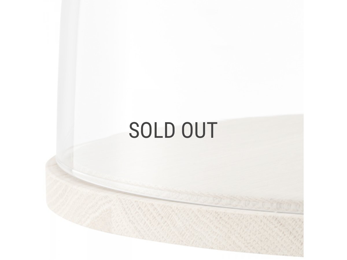 画像5: 【LSA】IVALO  ガラスドーム　22cm ガラス製 木 ケーキドーム レザー Ivalo Dome & Ash Base Clear 箱入り ハンドメイド ポーランド製 (5)