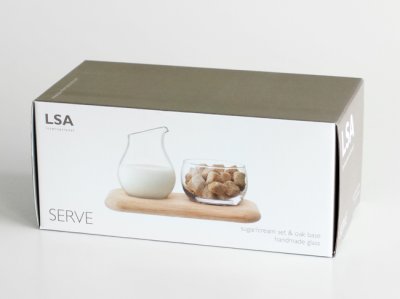 画像3: 【LSA】SERVE  サーブ/ピッチャー&ボウル/薬味入れ/ガラス製/木/SUGAR/CREAM SET ＆ OKA BASE/DOME&ASH BASE/LSA International /箱入り/ハンドメイド/ポーランド製