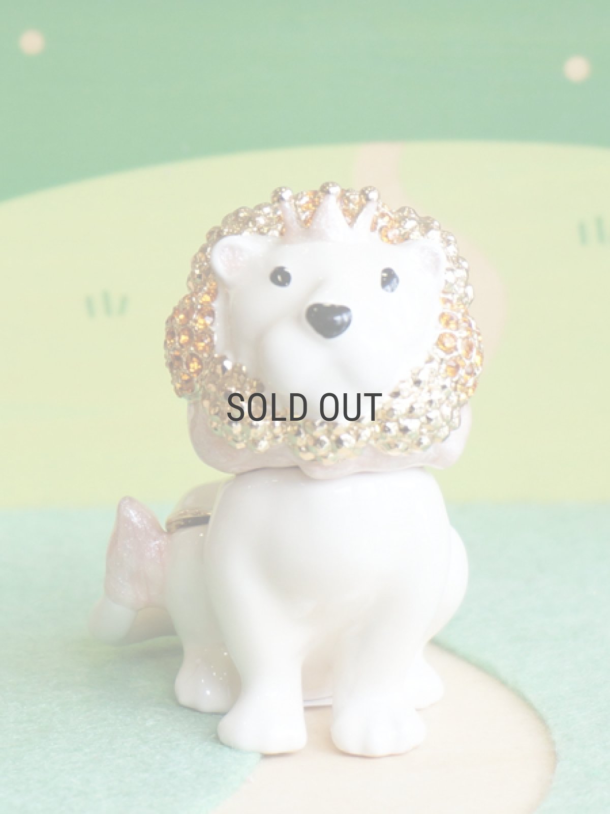 画像2: 【ピィアース】ピンククラウン　レオ LEO  / ジュエリーボックス/宝石箱/ライオン (2)