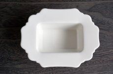 画像2: 【フラワー】Bianca　フレームベースホワイト　S 白　長方形　磁器　　陶器　Clay　クレイ　中国製 (2)