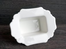 画像1: 【フラワー】Bianca　フレームベースホワイト　S 白　長方形　磁器　　陶器　Clay　クレイ　中国製 (1)