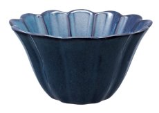 画像1: 【Poterie】ポテリエ　ボウルM　220ｍｌ/ネイビー/紺色/小鉢/フラワー/陶器/日本製 (1)