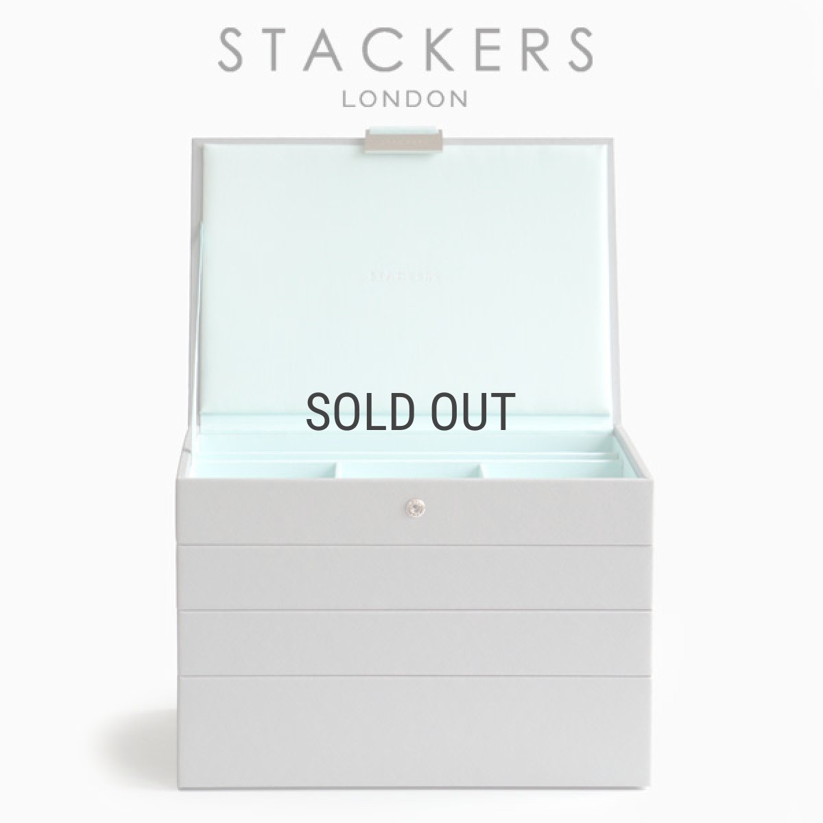 画像1: 【STACKERS】クラシック　ジュエリーボックス 選べる4個セット  4set グレー＆ミント　DoveGrey&Mint (1)