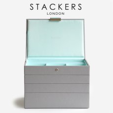 画像1: 【STACKERS】クラシック　ジュエリーボックス 選べる4個セット  4set グレー＆ミント　DoveGrey&Mint (1)