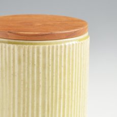 画像6: 【SALIU】キャニスター　SA00 しのぎ チーク材  削ぎ 木蓋 陶器 LOLO ロロ 美濃焼 日本製 (6)