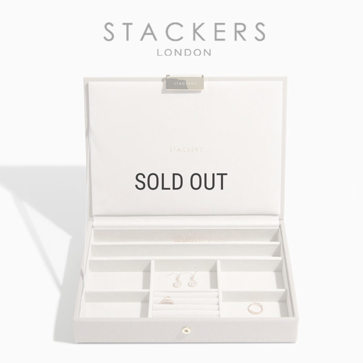 画像1: 【STACKERS】クラシック ジュエリーボックス  Lid  リッド トープ グレージュ Taupe  スタッカーズ ロンドン イギリス (1)