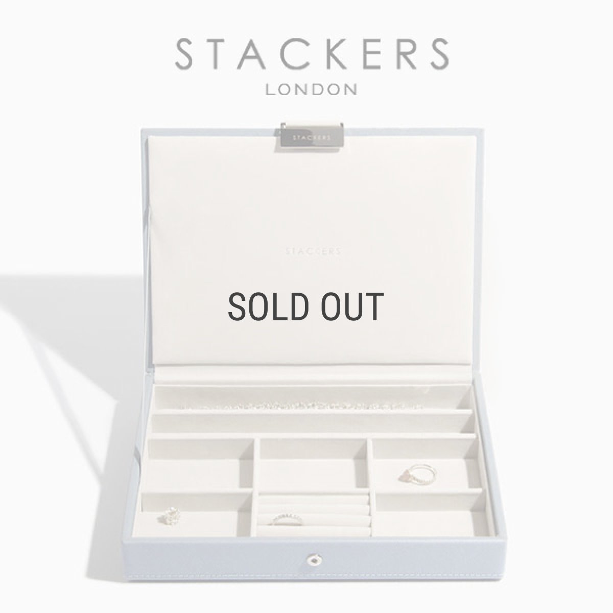 画像1: 【STACKERS】クラシック　ジュエリーボックス Lid リッド  (蓋付ケース)　ダスキーブルー DuskyBlue スタッカーズ ロンドン イギリス　UK (1)