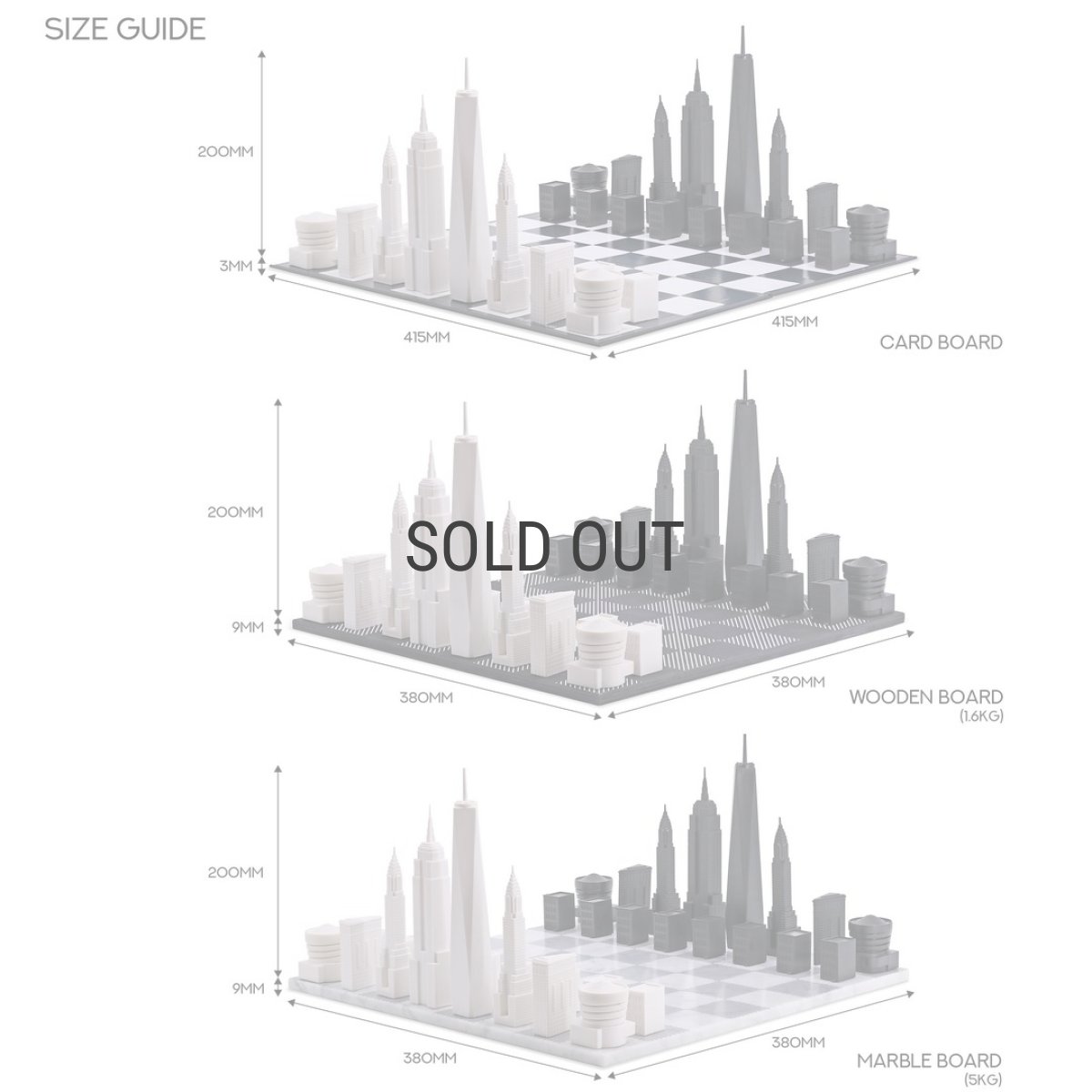 画像4: 【Skyline Chess 】ニューヨークシティエディション　チェスセット　ペーパーボード 　チェス 　スカイラインチェス　THE NEW YORK CITY EDITION　トイ　オブジェ　インテリア　お洒落　おしゃれ　かっこいい　モダン　ギフト　 (4)