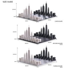 画像4: 【Skyline Chess 】ニューヨークシティエディション　チェスセット　ペーパーボード 　チェス 　スカイラインチェス　THE NEW YORK CITY EDITION　トイ　オブジェ　インテリア　お洒落　おしゃれ　かっこいい　モダン　ギフト　 (4)