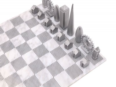 画像2: 【Skyline Chess 】プレミアムメタル ロンドンシエディション　チェスセット　イギリス製　チェス　木製ボード　ウッド　スカイラインチェス　PREMIUM METAL LONDON EDITION　トイ　オブジェ　インテリア　お洒落　おしゃれ　かっこいい　モダン　ギフト　ボードゲーム　　