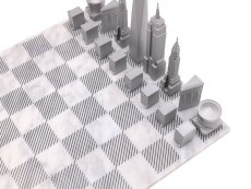 画像2: 【Skyline Chess 】プレミアムメタル ニューヨークエディション　チェスセット　イギリス製　チェス　木製ボード　ウッド　スカイラインチェス　PREMIUM METAL NEW YORK EDITION　トイ　オブジェ　インテリア　お洒落　おしゃれ　かっこいい　モダン　ギフト　ボードゲーム　　 (2)