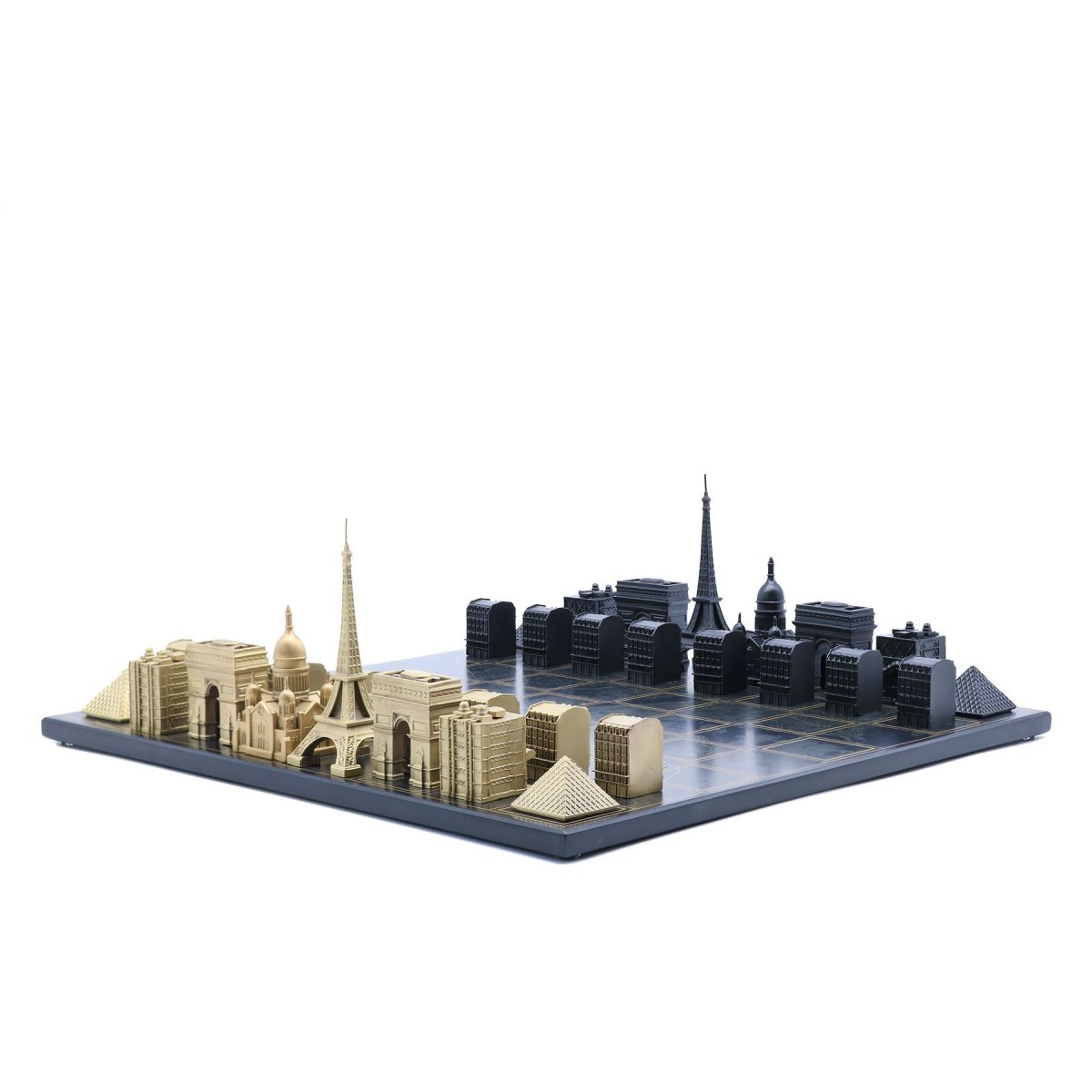 画像1: 【Skyline Chess 】ブロンズ　パリエディション　チェスセット　イギリス製　チェス　木製ボード　ウッド　スカイラインチェス　LUXURY BRONZE PARIS EDITION　トイ　オブジェ　インテリア　お洒落　おしゃれ　かっこいい　モダン　ギフト　ボードゲーム　　 (1)