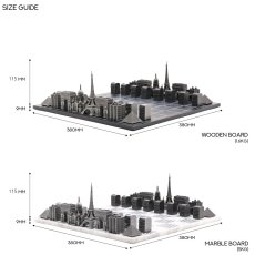 画像7: 【Skyline Chess 】プレミアムメタルパリエディション　チェスセット　イギリス製　チェス　木製ボード　ウッド　スカイラインチェス　PREMIUM METAL PARIS EDITION　トイ　オブジェ　インテリア　お洒落　おしゃれ　かっこいい　モダン　ギフト　ボードゲーム　　 (7)