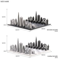 画像7: 【Skyline Chess 】プレミアムメタル ロンドンシエディション　チェスセット　イギリス製　チェス　木製ボード　ウッド　スカイラインチェス　PREMIUM METAL LONDON EDITION　トイ　オブジェ　インテリア　お洒落　おしゃれ　かっこいい　モダン　ギフト　ボードゲーム　　 (7)