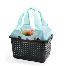 画像2: 【Abeille】Shopping Basket Bag ミント ミケ　/猫/青/ブルー/ミケ猫/エコバッグ/ショッピングバッグ/買い物バッグ/キャット/cat/猫好き/ (2)