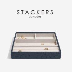 画像9: 【STACKERS】クラシック　選べる ジュエリーボックス 3個セット 3set  Navy Croc ネイビー クロコ　スタッカーズ (9)