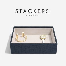 画像11: 【STACKERS】クラシック　選べる ジュエリーボックス 3個セット 3set  Navy Croc ネイビー クロコ　スタッカーズ (11)