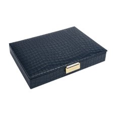 画像4: 【STACKERS】 クラシック　ジュエリーボックス  Lid ネイビー　クロコ　　Navy Croc  スタッカーズ　ロンドン　イギリス (4)