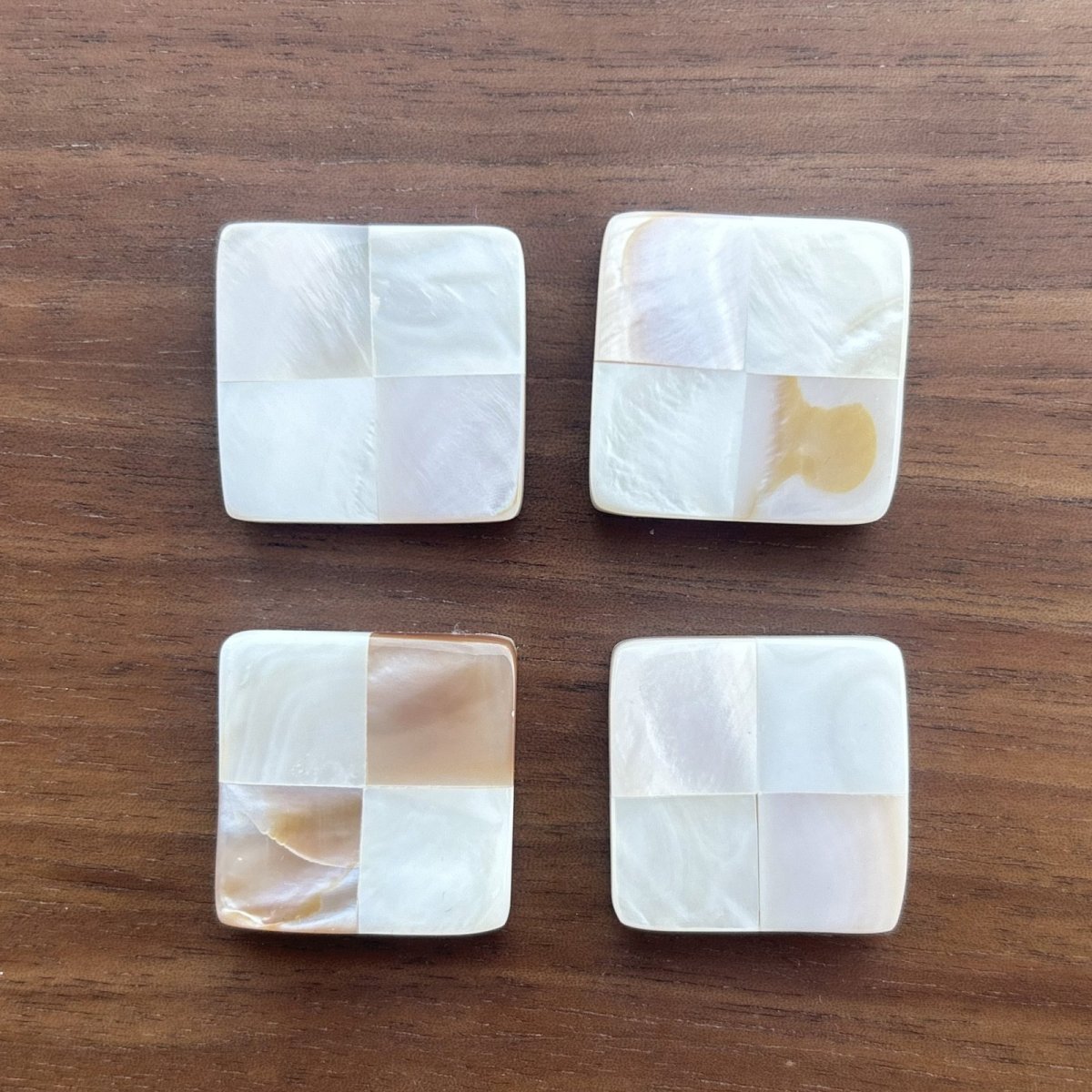 画像2: ネコポス対応【Pearl Collection】市松　箸置き２色 レスト シェル パール 貝 (2)