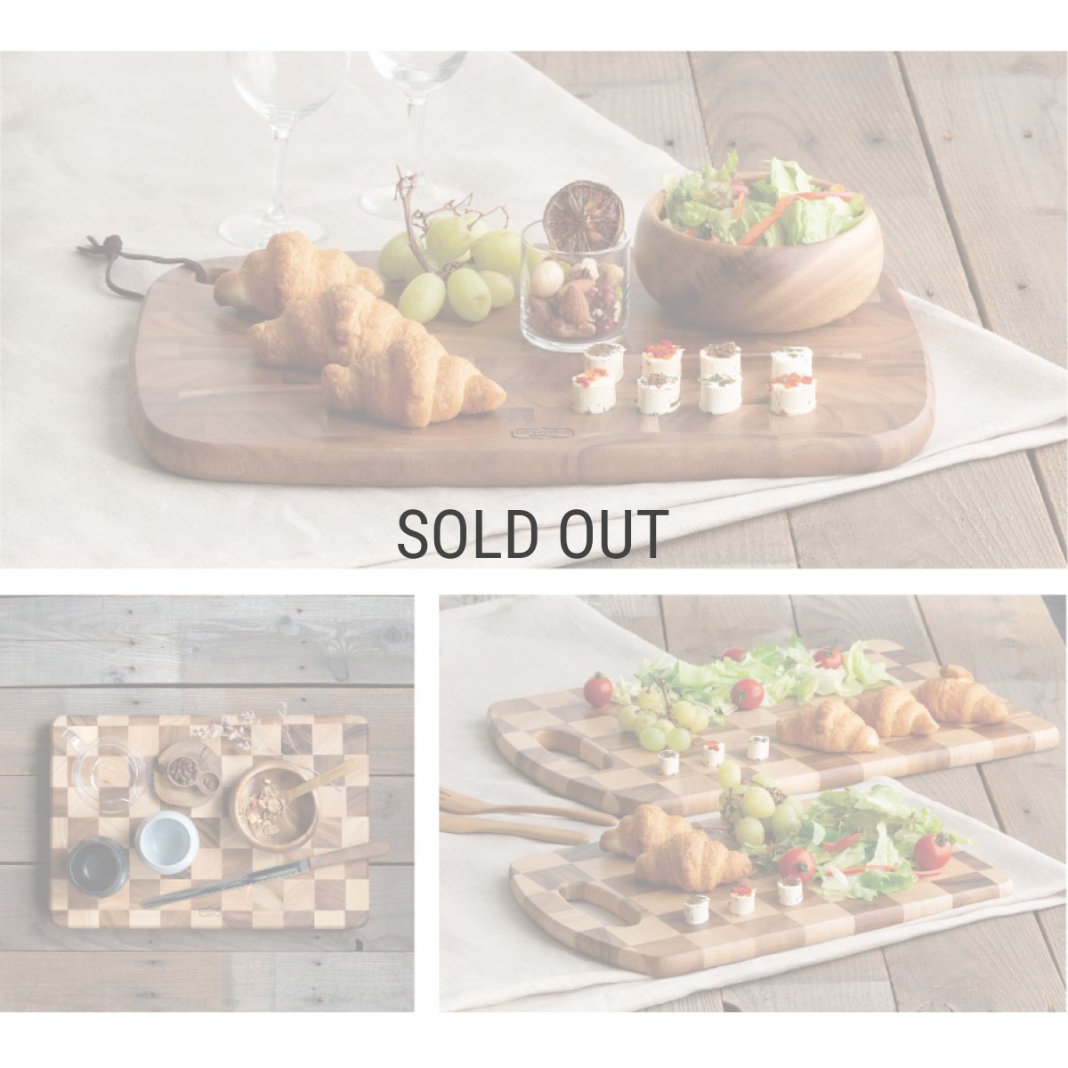 画像6: 【 Acacia Wood 】チェック　木製　カッティングボード　紐付き　サイズS　32cm x22cm　アカシア　 (6)