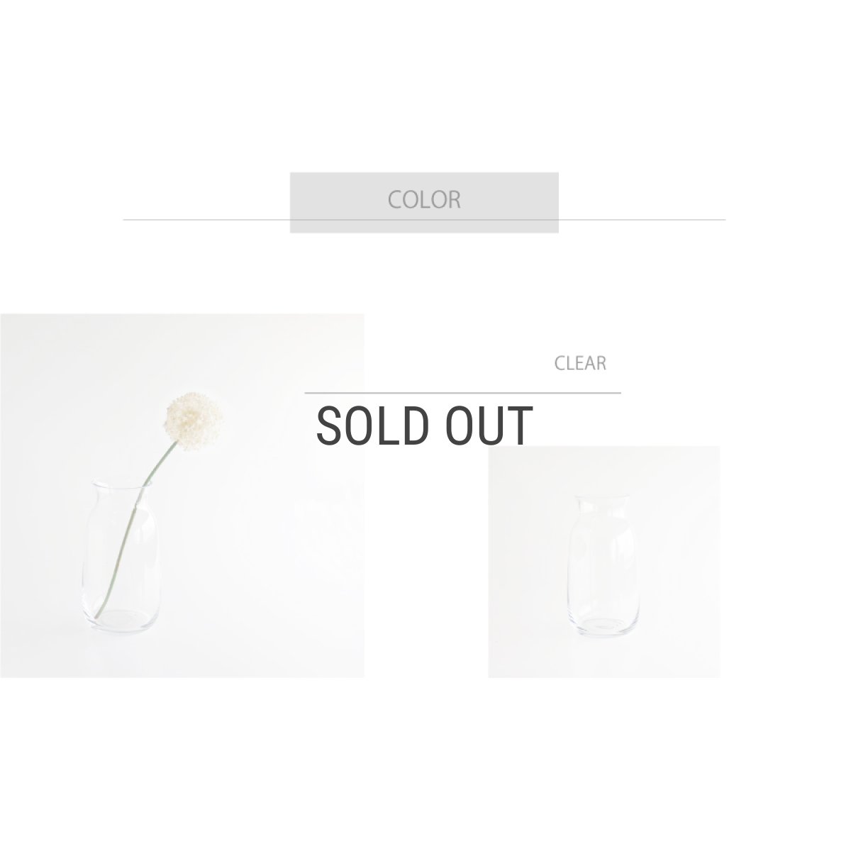 画像3: 【BOB CRAFT】キャスケット L  クリア 高さ30cm ガラス フラワーベース 花瓶  (3)