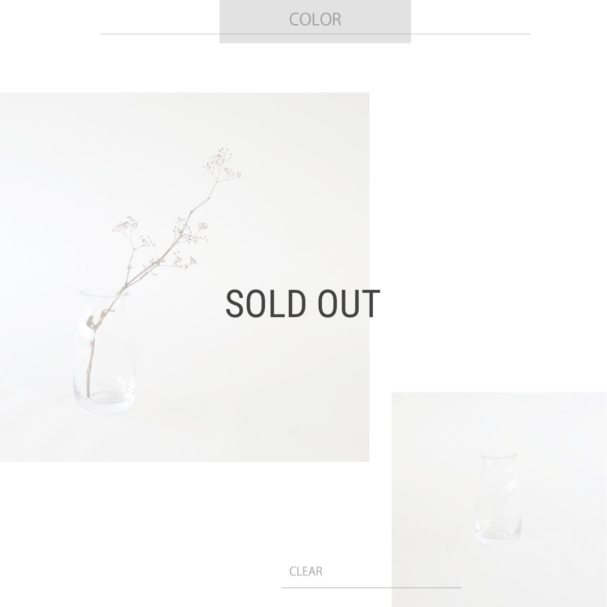 画像3: 【BOB CRAFT】キャスケット　S　15cm 　クリア　ガラス　フラワーベース　花瓶 Casquette (3)