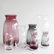 画像5: 【BOB CRAFT】キャスケット　S　15cm 　ガラス　フラワーベース　クリア　モーヴピンク　グレイ　花瓶 Casquette (5)