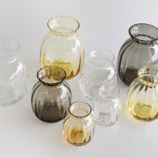 画像12: 【BOB CRAFT】ブール　M 　高さ12cm 　ガラス　フラワーベース　クリア　アンバー　グレイ　花瓶　 (12)