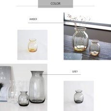 画像5: 【BOB CRAFT】ブール　S 　高さ 9cm 　ガラス　フラワーベース　クリア　アンバー　グレイ　花瓶　 (5)