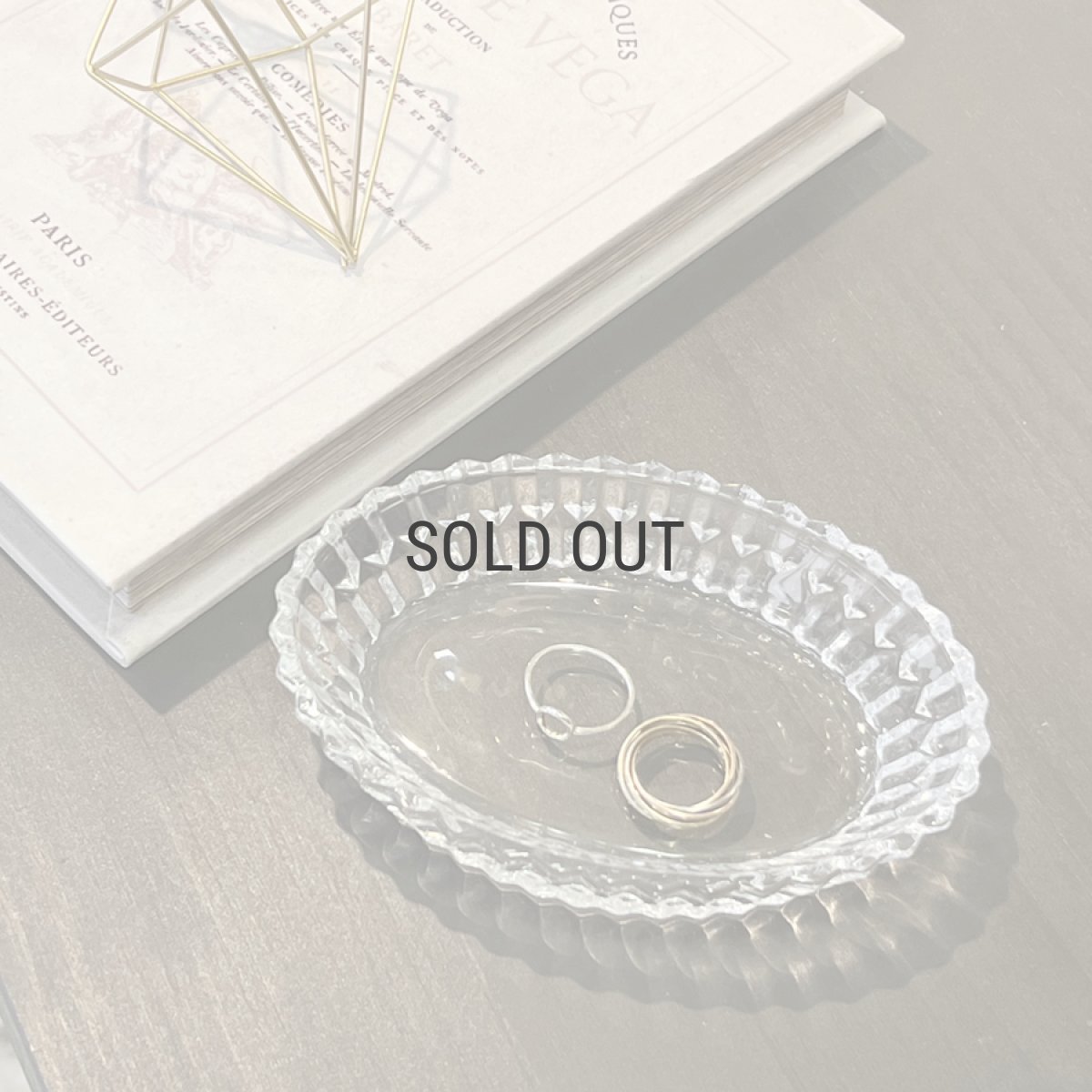 画像1: 【BOB CRAFT】ガラス　オーバル小皿　w130xD90x25cm　Oval Small Plate クリア　 (1)