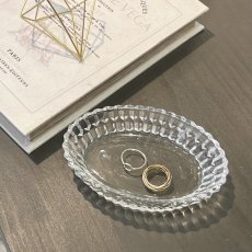 画像1: 【BOB CRAFT】ガラス　オーバル小皿　w130xD90x25cm　Oval Small Plate クリア　 (1)