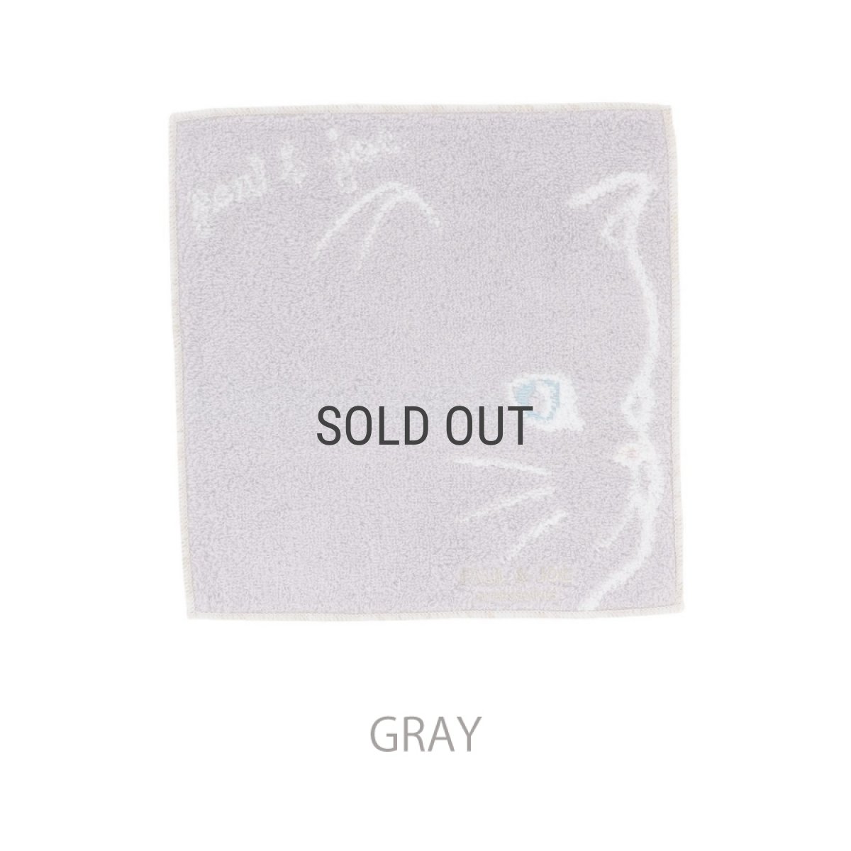 画像7: 【PAUL&JOE】タオルハンカチ　ポール＆ジョー　Gipsy　ジプシー　ネコ　ピンク　アイボリー　グレイ (7)