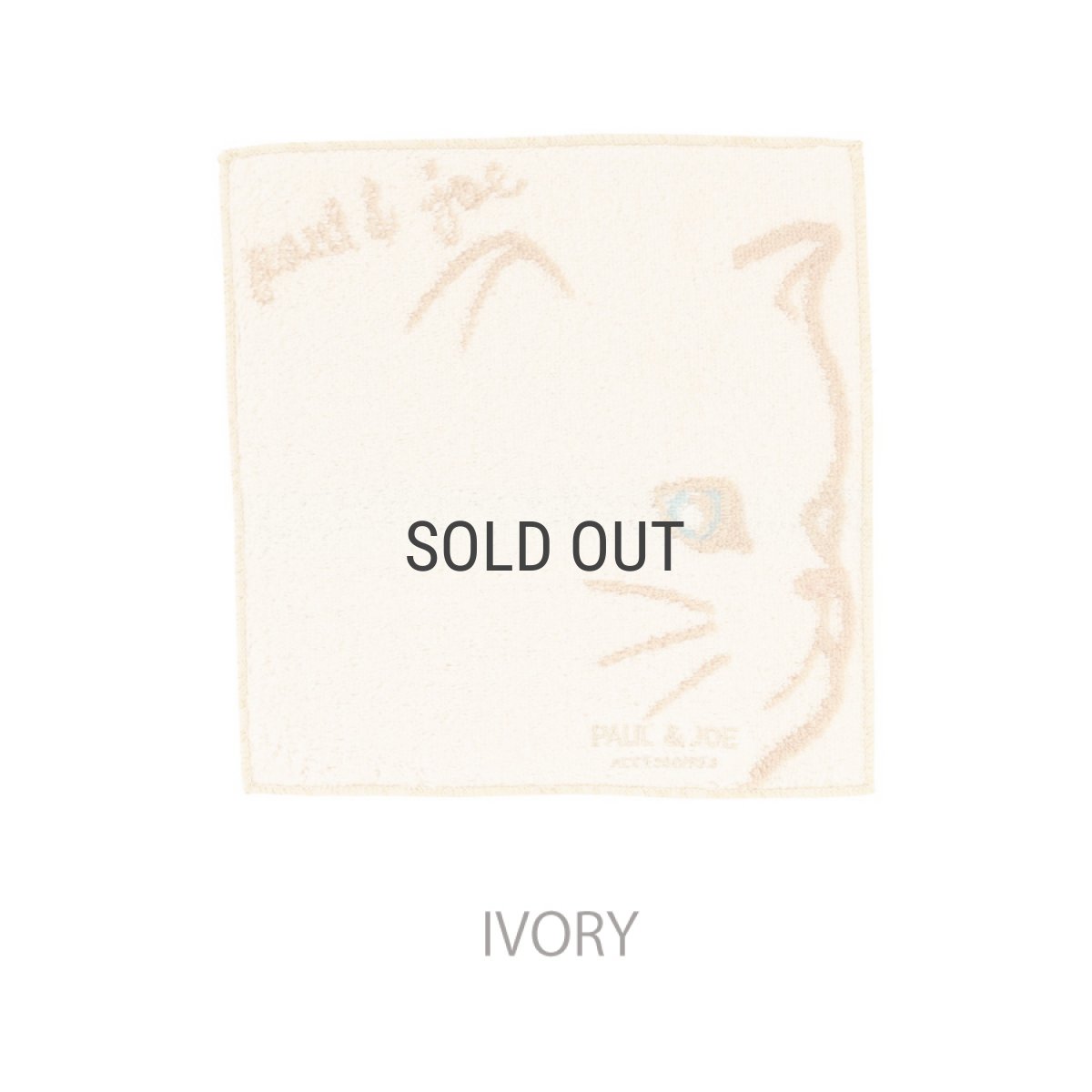 画像6: 【PAUL&JOE】タオルハンカチ　ポール＆ジョー　Gipsy　ジプシー　ネコ　ピンク　アイボリー　グレイ (6)