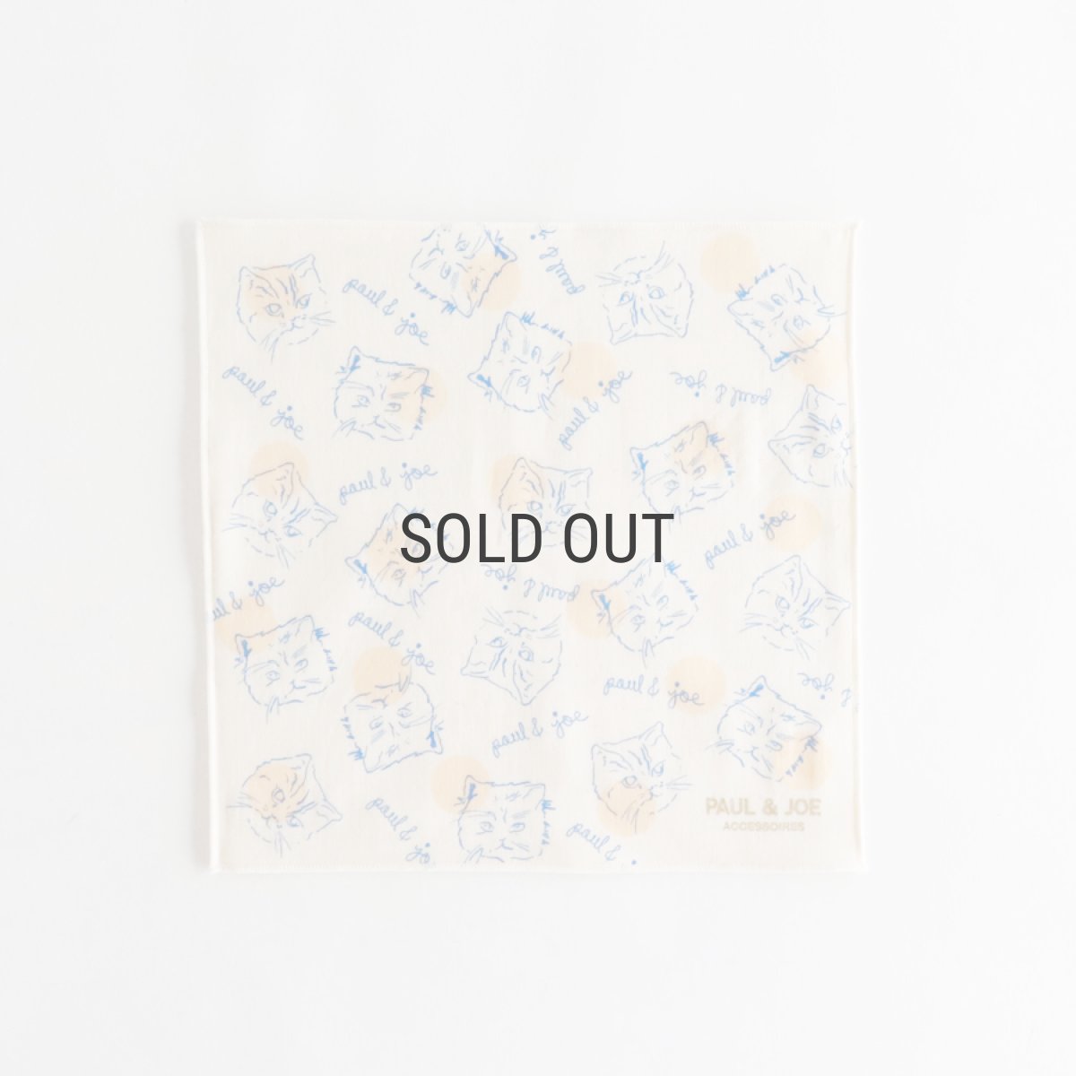 画像5: 【PAUL&JOE】ガーゼ　タオルハンカチ　ポール＆ジョー　Eco Collection オーガニックコットン　ネコ　 (5)