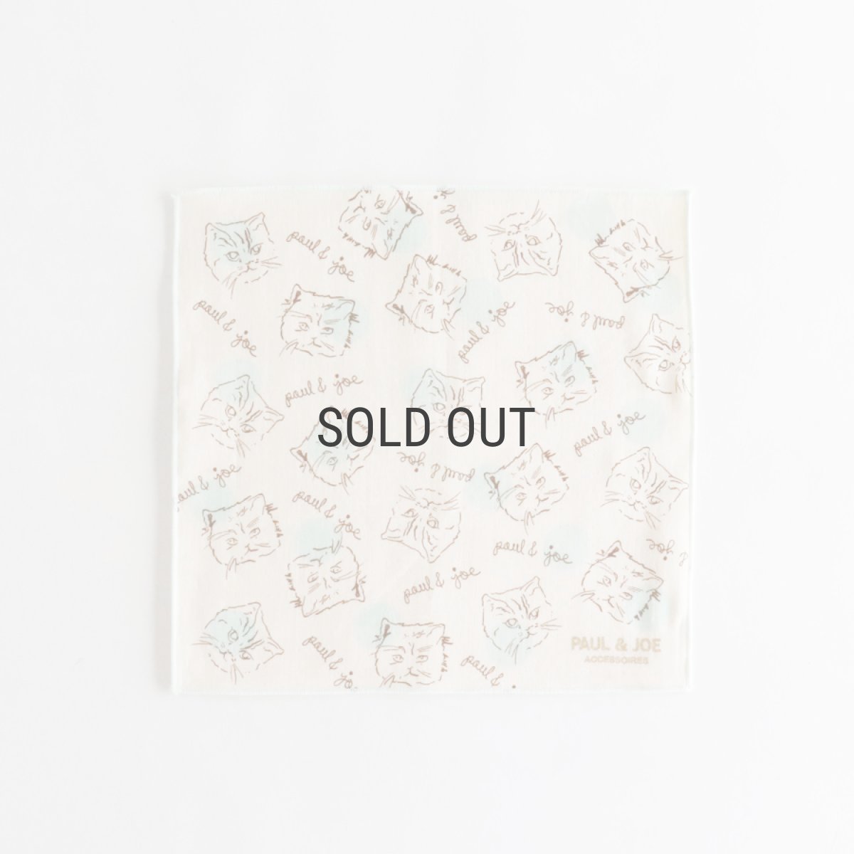 画像6: 【PAUL&JOE】ガーゼ　タオルハンカチ　ポール＆ジョー　Eco Collection オーガニックコットン　ネコ　 (6)