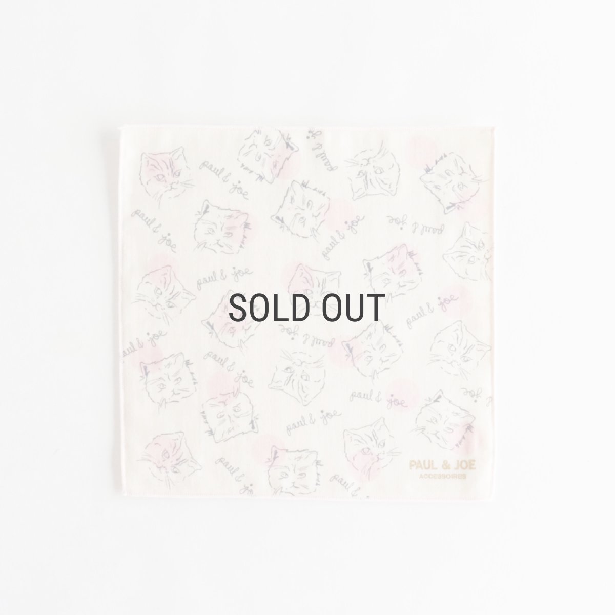 画像7: 【PAUL&JOE】ガーゼ　タオルハンカチ　ポール＆ジョー　Eco Collection オーガニックコットン　ネコ　 (7)