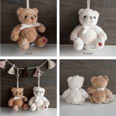 画像5: 【Bukowski】くまのアントン　レオナード　バッグチャーム　Lovely Anton & Leonard 10cm 　スウェーデンのぬいぐるみ　ブコウスキー　キーホルダー　ハートの刺繍 (5)