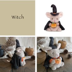 画像6: 【Bukowski】Halloween Mousy 　ねずみのハロウィン　約18cm 　(Witch・Pumpkin)　スウェーデンのぬいぐるみ　ソフトトイ　ブコウスキー　誕生日　 (6)