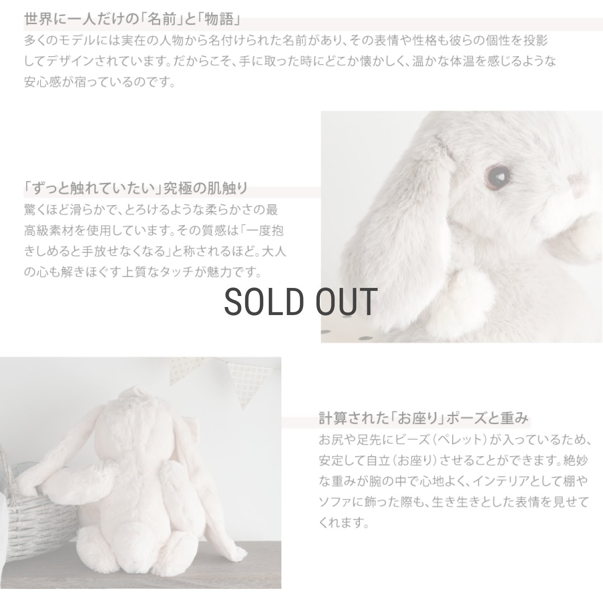 画像8: 【Bukowski】ウサギのイランカ　Ilanka　“Ma Meilleure Amie / My best friend” 40cm 　スウェーデンのぬいぐるみ　ソフトトイ　ブコウスキー　誕生日 (8)