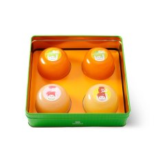 画像7: 【DADACAT】GO! GO! JAPAN !! ゼリー缶 4個入り （夕張メロンx２　白桃　りんご）　日本画家の伊藤清子デザイン　Made in Japan  (7)