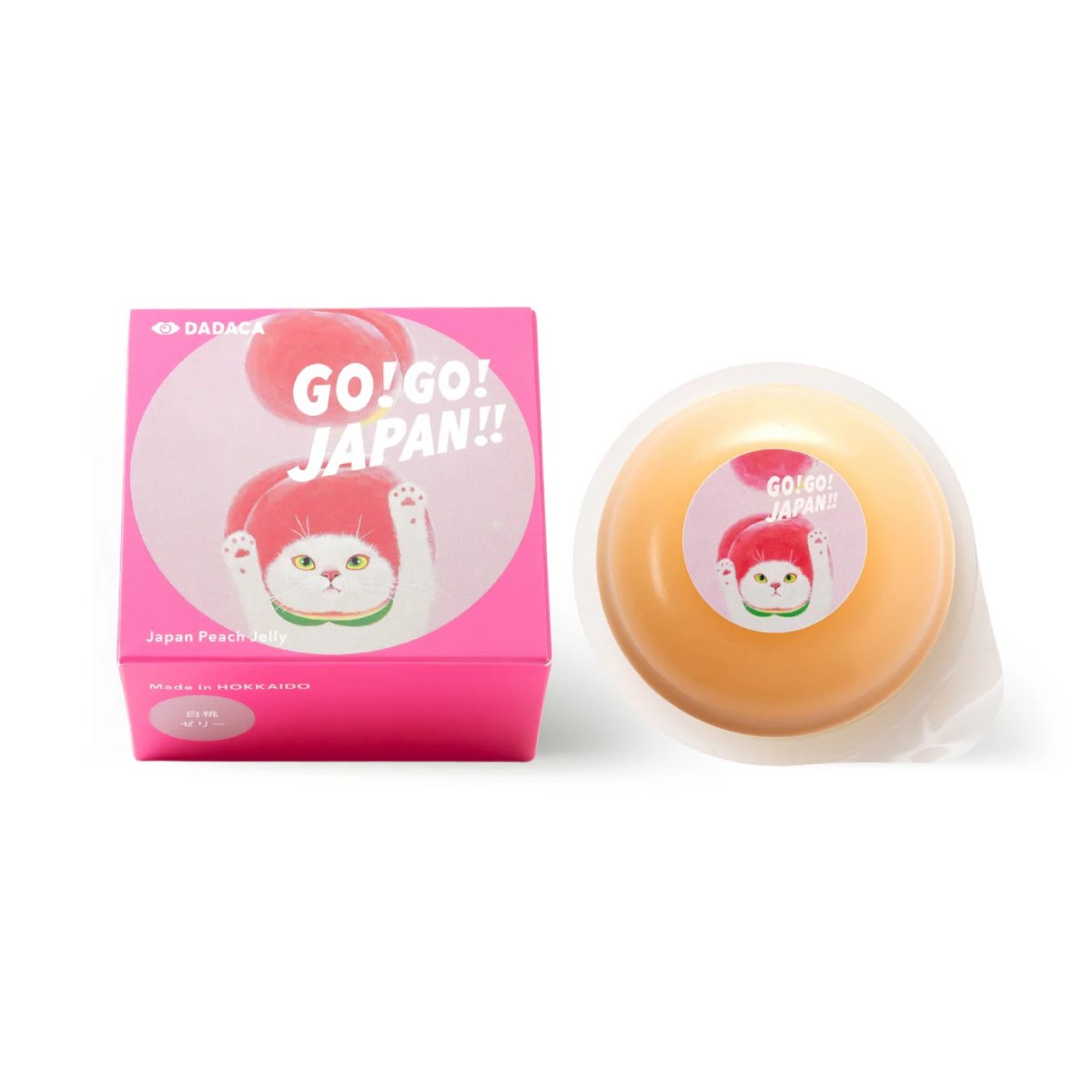 画像8: 【DADACA】 GO! GO! JAPAN !! ゼリー （夕張メロン　白桃　りんご）　日本画家の伊藤清子デザイン　Made in Japan  猫好きさんへ！ (8)