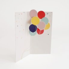 画像5: ネコポス対応【UP WITH PAPER】Hooray  "イェーイ・バルーン”　ゴールド箔押し　お祝いカード　ポップアップカード ギフト　20.3cm X 20.3cm (5)
